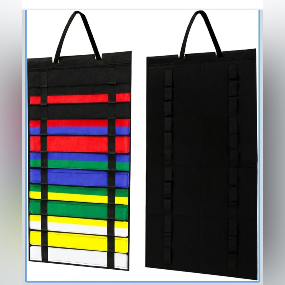 Dynoro Karate Belt Display Rack Holds 12 Belts - Premium Wall Mountable Martial - Picture 1 of 3